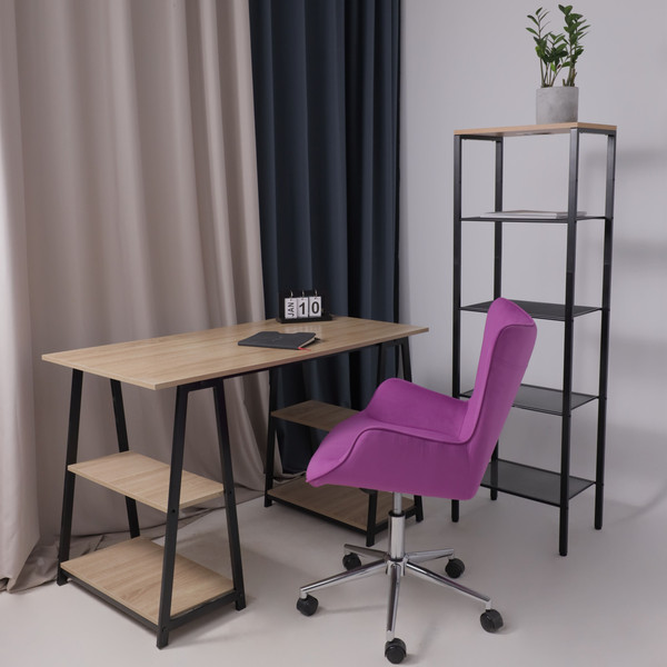 Изображение товара Кресло офисное AksHome Bella Chrome Velluto 41 (велюр/фиолетовый)