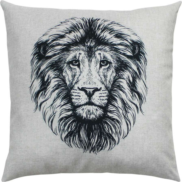 Изображение товара Подушка декоративная MATEX Melange Лев / 66-972 (серый/бежевый/черный)