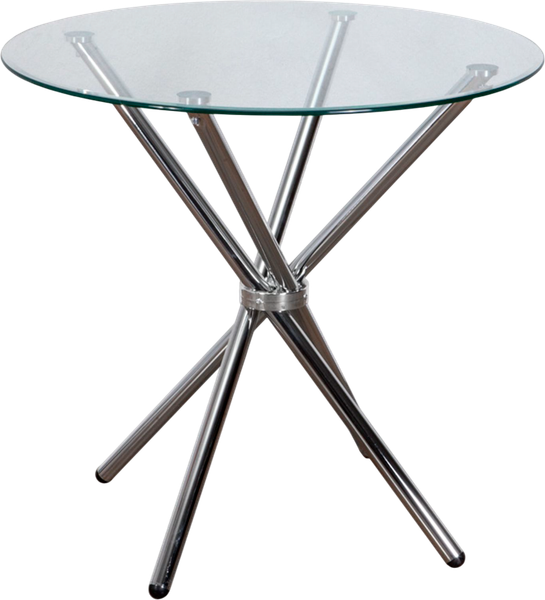 Изображение товара Обеденный стол AksHome Selia 800x760x8мм (стекло/хром)