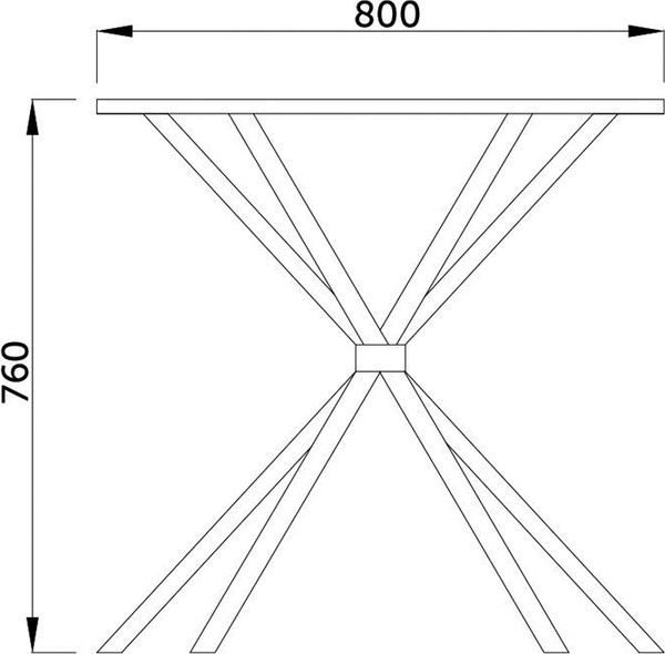 Изображение товара Обеденный стол AksHome Selia 800x760x8мм (стекло/хром)