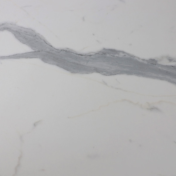 Изображение товара Обеденный стол Аврора Мехико (камень белый/ черный матовый)