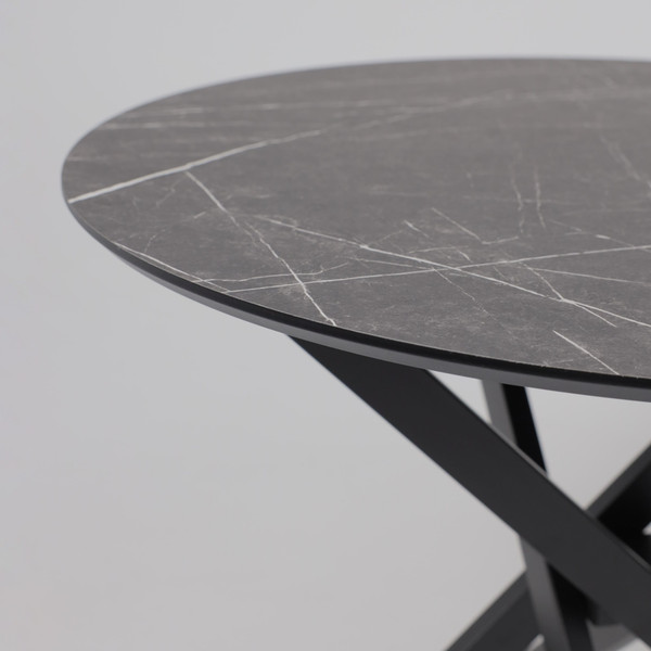 Изображение товара Обеденный стол Аврора Мехико (камень черный/черный матовый)