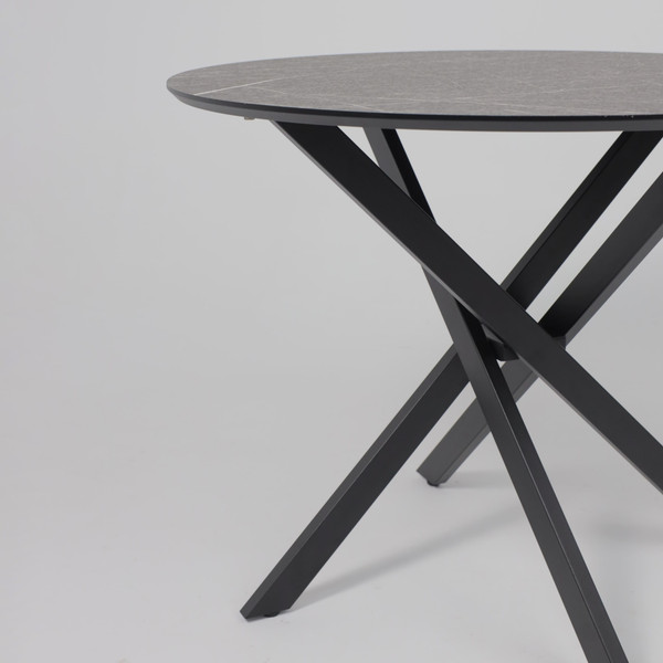 Изображение товара Обеденный стол Аврора Мехико (камень черный/черный матовый)