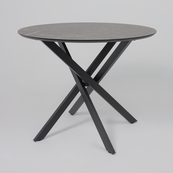 Изображение товара Обеденный стол Аврора Мехико (камень черный/черный матовый)