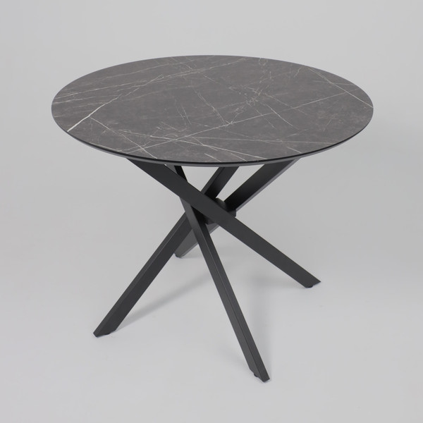 Изображение товара Обеденный стол Аврора Мехико (камень черный/черный матовый)