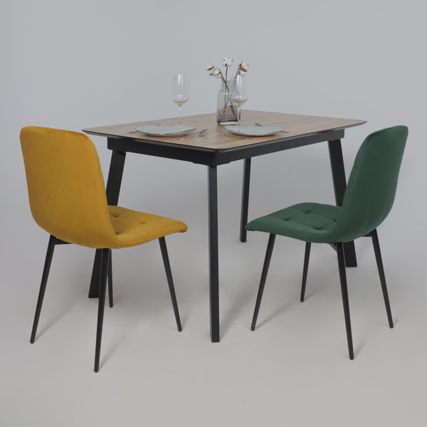 Изображение товара Стул Алвест AV 406-N (зеленый бархат Confetti deep forest/черный)