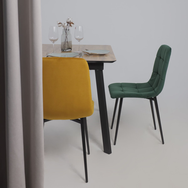 Изображение товара Стул Алвест AV 406-N (зеленый бархат Confetti deep forest/черный)