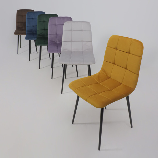 Изображение товара Стул Алвест AV 406-N (светло-серый бархат H-09/черный)