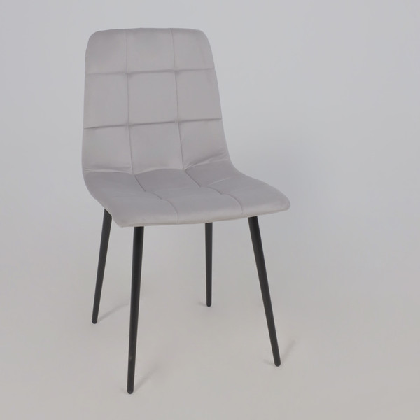 Изображение товара Стул Алвест AV 406-N (светло-серый бархат H-09/черный)