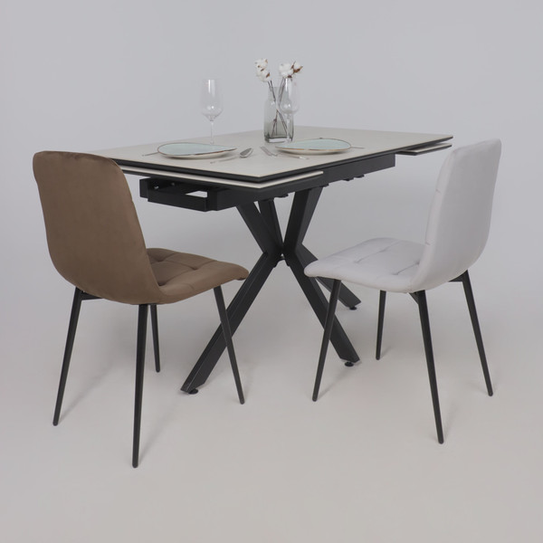 Изображение товара Стул Алвест AV 406-N (светло-серый бархат H-09/черный)