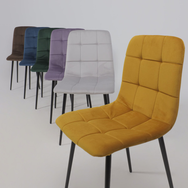 Изображение товара Стул Алвест AV 406-N (светло-серый бархат H-09/черный)