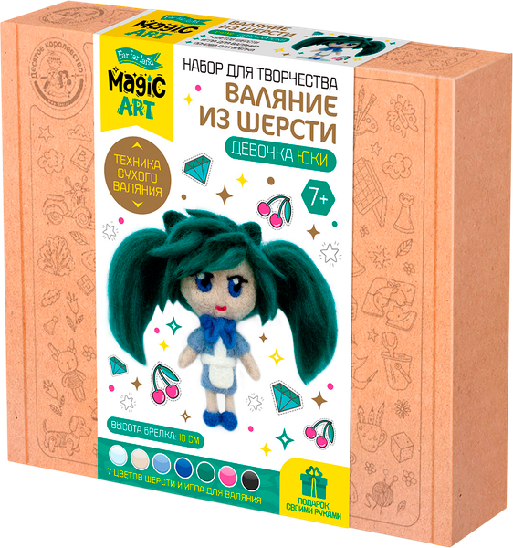 Изображение товара Набор для творчества Десятое королевство Валяние из шерсти Девочка Юки / 05707