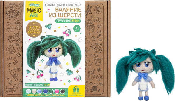 Изображение товара Набор для творчества Десятое королевство Валяние из шерсти Девочка Юки / 05707