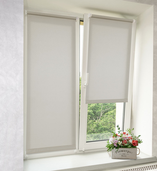 Изображение товара Рулонная штора Delfa Сантайм Уни СРШ-03Д125 (130x170, серый)