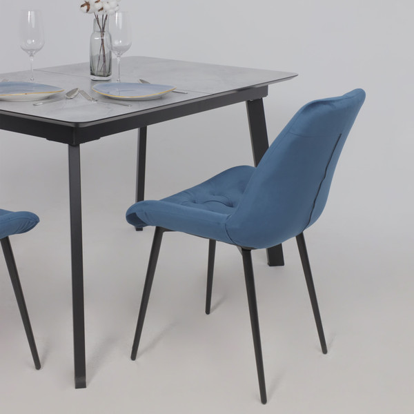 Изображение товара Стул Алвест AV 435 (синий бархат Confetti deep ocean/черный)