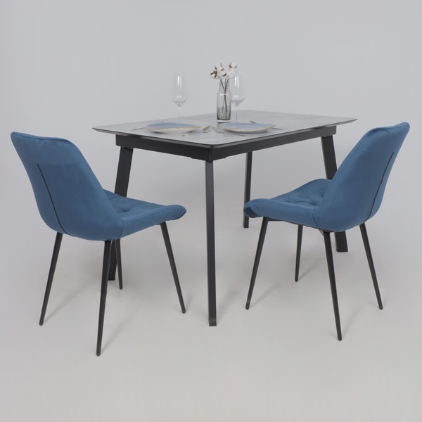 Изображение товара Стул Алвест AV 435 (синий бархат Confetti deep ocean/черный)