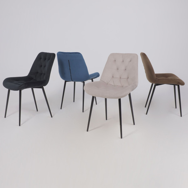 Изображение товара Стул Алвест AV 435 (черный бархат H-75/черный)