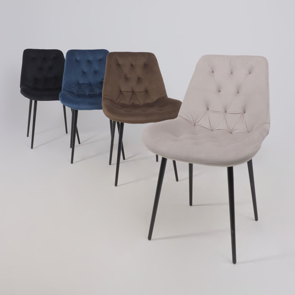 Изображение товара Стул Алвест AV 435 (черный бархат H-75/черный)