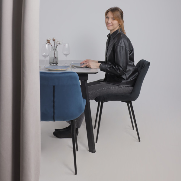 Изображение товара Стул Алвест AV 435 (черный бархат H-75/черный)