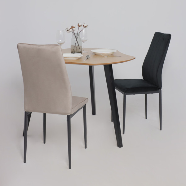 Изображение товара Стул AksHome Oreo (серо-бежевый велюр HLR-9/черный)