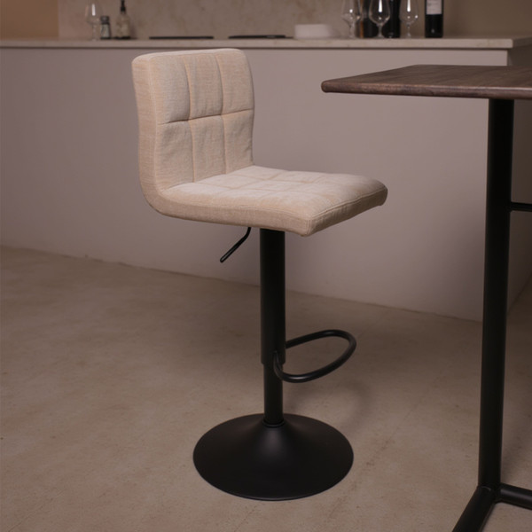 Изображение товара Стул барный AksHome Logos (бежевый шенилл Ote Canna 170/черный)