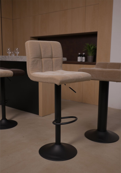 Изображение товара Стул барный AksHome Logos (бежевый шенилл Ote Canna 170/черный)