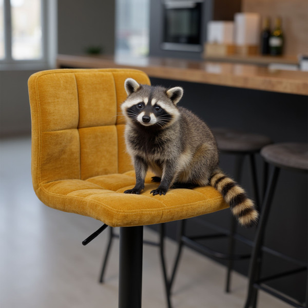 Изображение товара Стул барный AksHome Logos (горчичный шенилл Ote Canna 273/черный)