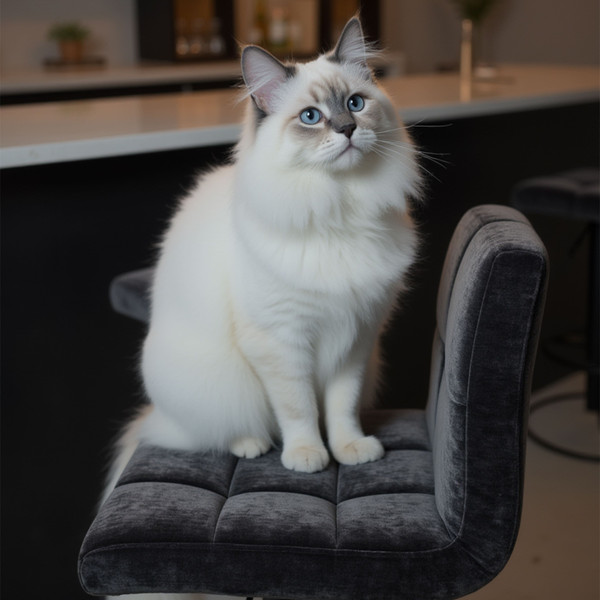 Изображение товара Стул барный AksHome Logos (черный шенилл Ote Canna 460/черный)