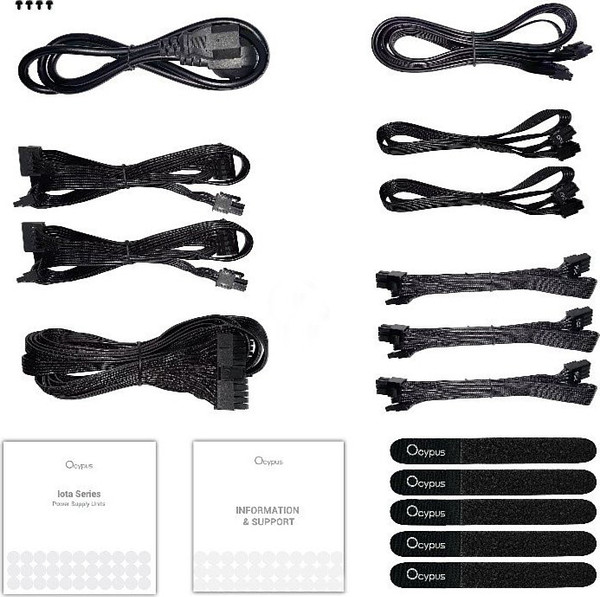 Изображение товара Блок питания для компьютера Ocypus Iota P750 750W Black (Iota-P750-G1FFBK024X-EU)