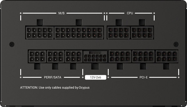 Изображение товара Блок питания для компьютера Ocypus Iota P850 850W Black (Iota-P850-G1FFBK024X-EU)