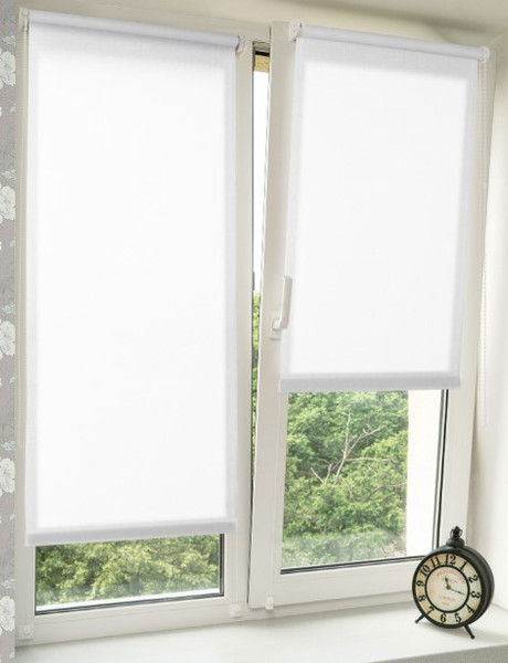 Изображение товара Рулонная штора Delfa Сантайм Лен СРШ-03Д2800 (180x170, белый)