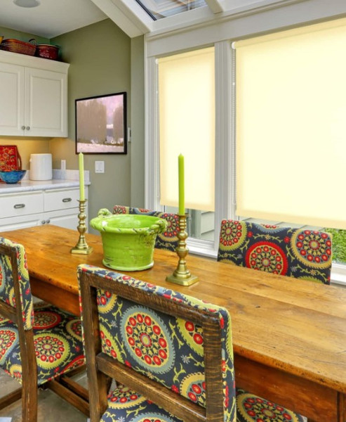 Изображение товара Рулонная штора Delfa Сантайм Лен СРШ-03Д2875 (180x170, шампань)