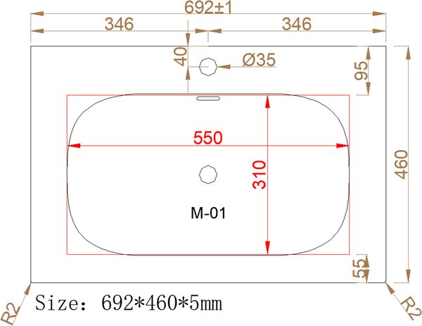 Изображение товара Умывальник Oliveeka M115W70 (белый матовый)