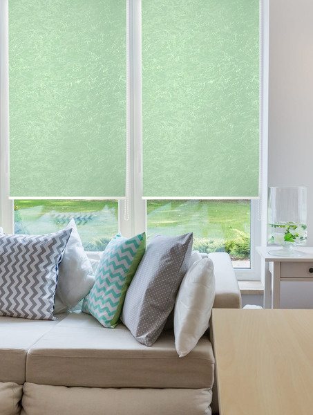 Изображение товара Рулонная штора Delfa Сантайм Жаккард Венеция СРШ-03Д 29503 (180x170, мята)