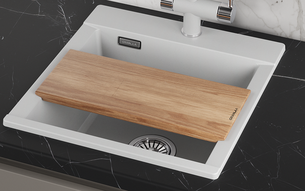 Изображение товара Разделочная доска на мойку GRANULA 435x200x18 (ясень)