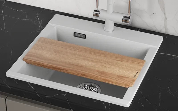 Изображение товара Разделочная доска на мойку GRANULA 485x200x18 (ясень)