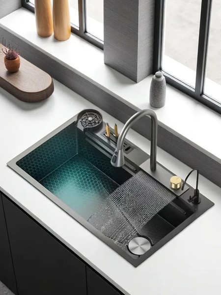 Изображение товара Мойка кухонная со смесителем Saniteco LD0113 (60x45x20)