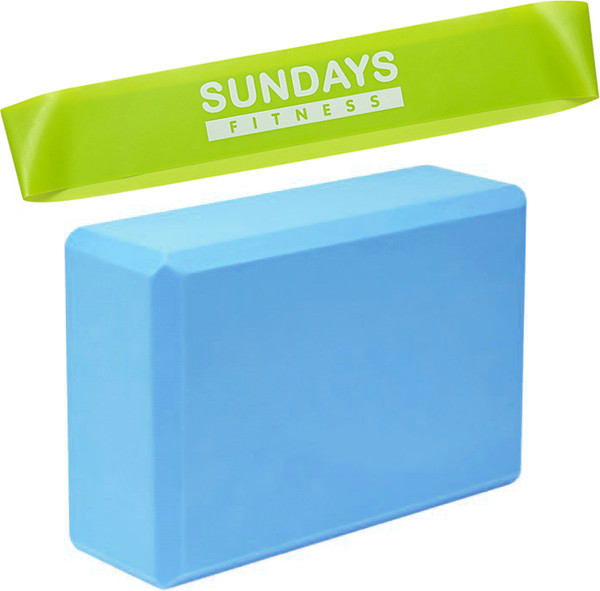 Изображение товара Набор для фитнеса Sundays Fitness Эспандер IR97630 + Блок IR97416 (голубой)