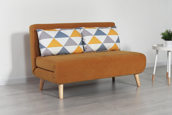 Изображение товара Диван DiArt Элли 1000 (велюр Otto Yellow/Магия 86/ножки светлые)