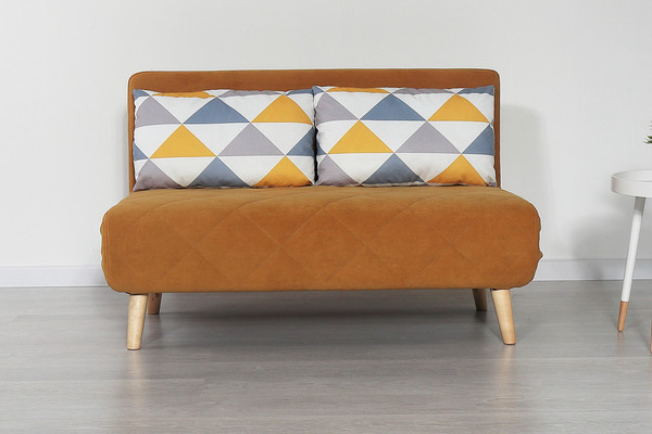 Изображение товара Диван DiArt Элли 1000 (велюр Otto Yellow/Магия 86/ножки светлые)