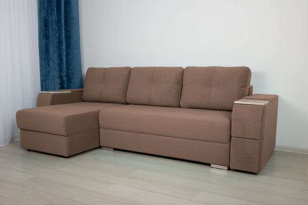 Изображение товара Диван угловой DiArt Бруклин 7-левый (велюр Магия 36/дуб сонома)