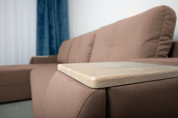 Изображение товара Диван угловой DiArt Бруклин 7-левый (велюр Магия 36/дуб сонома)