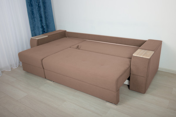 Изображение товара Диван угловой DiArt Бруклин 7-левый (велюр Магия 36/дуб сонома)