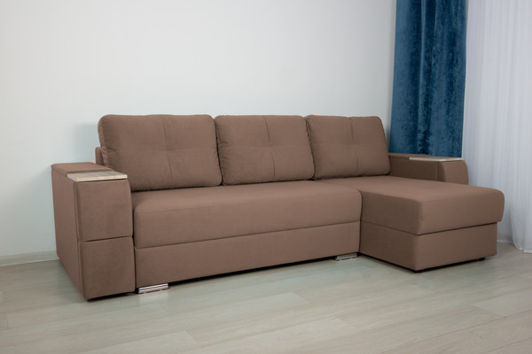 Изображение товара Диван угловой DiArt Бруклин Г-правый (велюр Магия 36/дуб сонома)