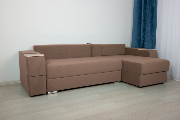 Изображение товара Диван угловой DiArt Бруклин Г-правый (велюр Магия 36/дуб сонома)