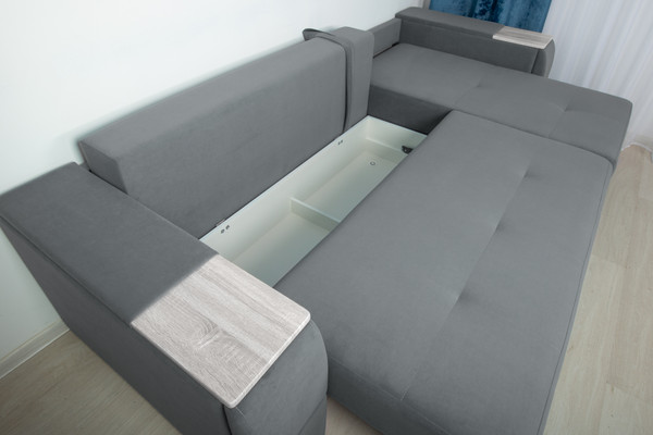 Изображение товара Диван угловой DiArt Бруклин Г-правый (велюр Магия 88/крафт)