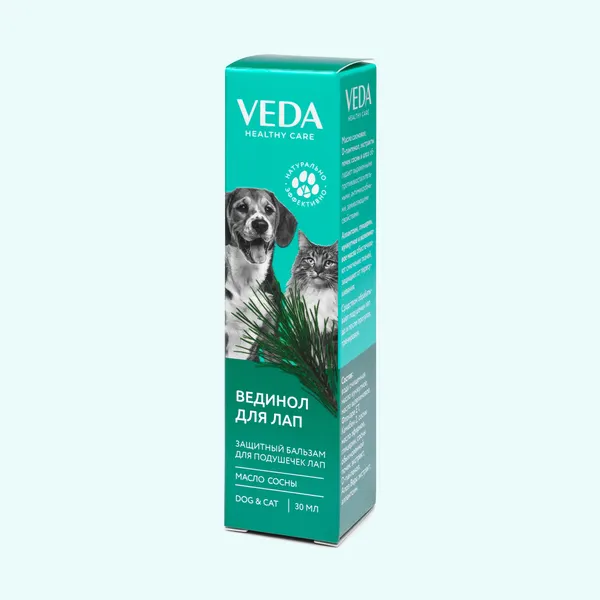 Изображение товара Средство для ухода за лапами животных Veda Вединол с маслом сосны (30мл)