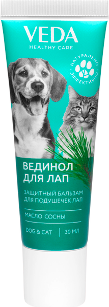 Изображение товара Средство для ухода за лапами животных Veda Вединол с маслом сосны (30мл)