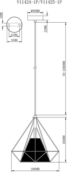 Изображение товара Потолочный светильник Moderli Lia V11424-1P