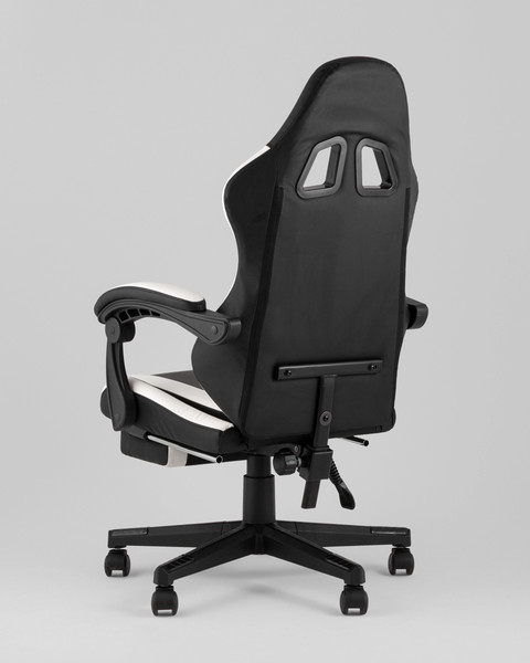 Изображение товара Кресло геймерское TopChairs Prophet с оттоманкой GF-8086 (черно-белый)